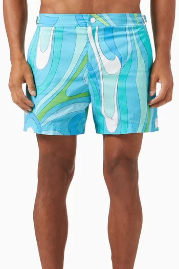 Marmo-print Swim Shorts