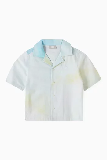 Tie Dye Camp Shirt in Cotton