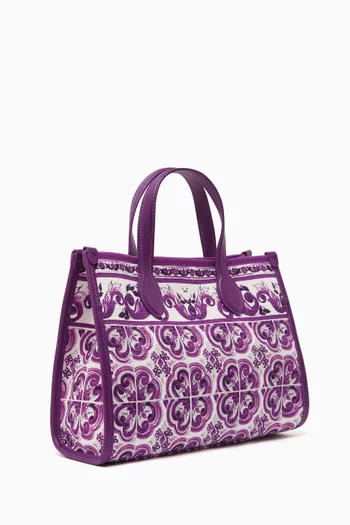 Majolica-print Tote Bag in Canvas