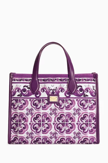 Majolica-print Tote Bag in Canvas