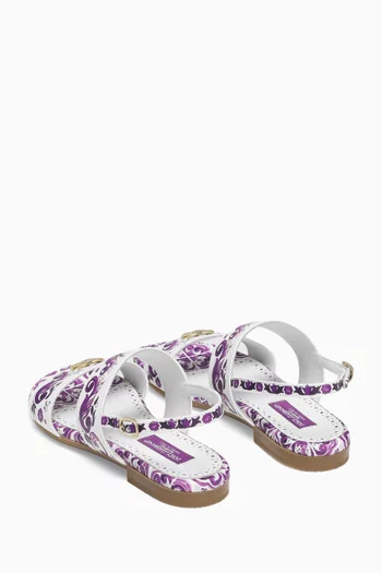 Majolica-print Buckle Sandals