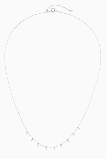 Danae 9 Diamonds Necklace in 18kt White Gold