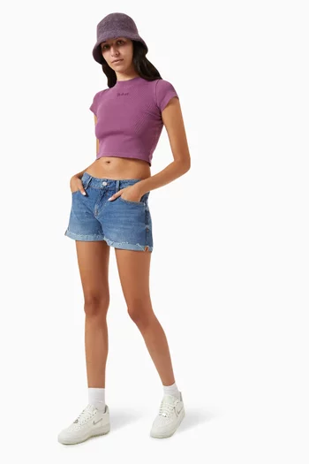 Classics Baby Crop T-shirt in Ribbed-cotton