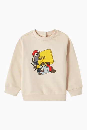 Fendi print sweatshirt best sale