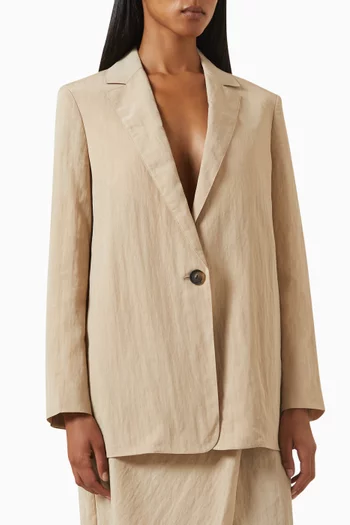 Relaxed Textured Blazer in TENCEL™ Lyocell-blend