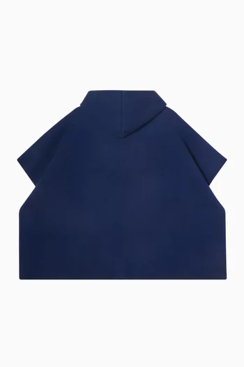 Reversible Logo Cape in Wool-blend
