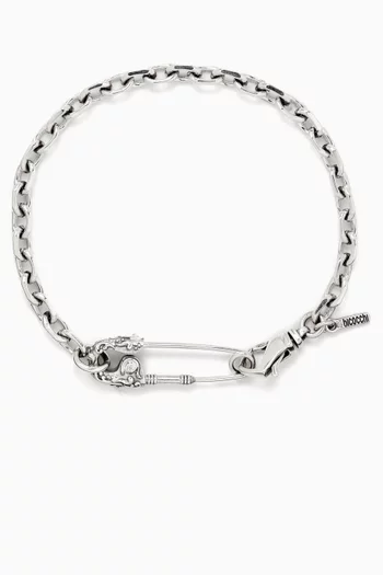 سوار أرابيسك بحلية على شكل دبوس فضة إسترلينية