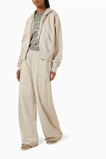 بنطال رياضي بشعار الماركة صوف قطن عضوي