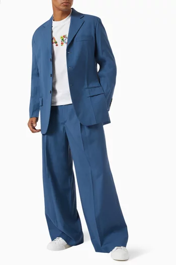 Pleated Pants in Wool & Mohair