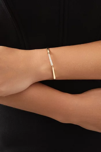 Diamond Bar Bracelet in 14k Yellow Gold
