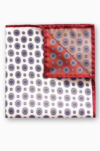 Four Squares Pocket Square in Silk