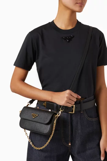 Mini-bag in Saffiano-leather