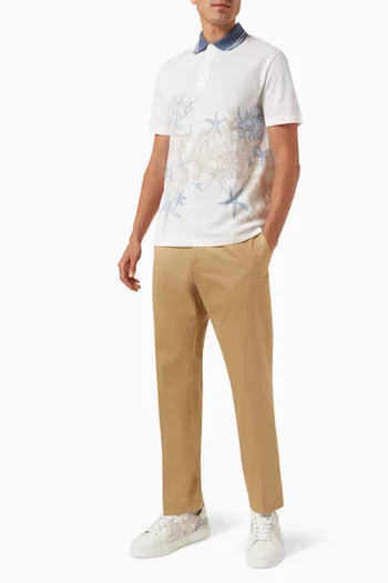 Barocco Sea Polo Shirt in Cotton Piqué