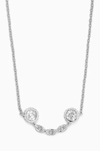 Smile Necklace in Diamond and 18kt White Gold