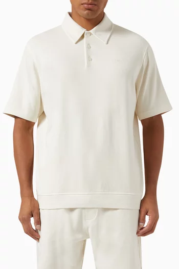 Crystal Wash Graham Polo Shirt in Cotton Interlock