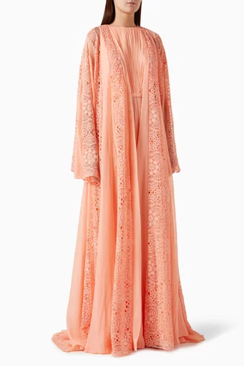 Long Cape in Lace & Chiffon