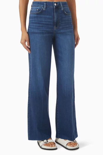 Le Slim Palazzo Jeans in Denim