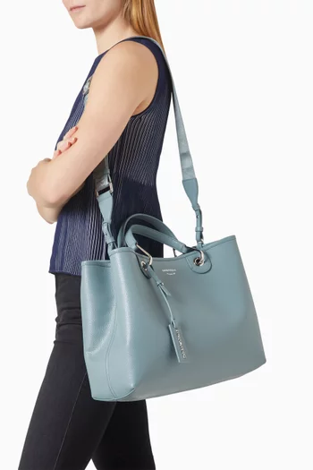 Medium Logo-embossed Tote Bag in Deer-print Faux Leather