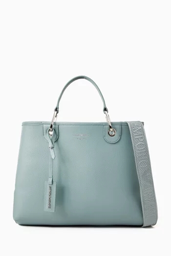 Medium Logo-embossed Tote Bag in Deer-print Faux Leather