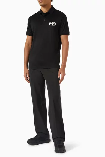 Logo Polo Shirt in Lyocell-cotton