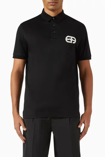 Logo Polo Shirt in Lyocell-cotton