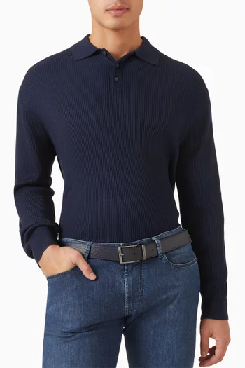 حزام بوجهين جلد