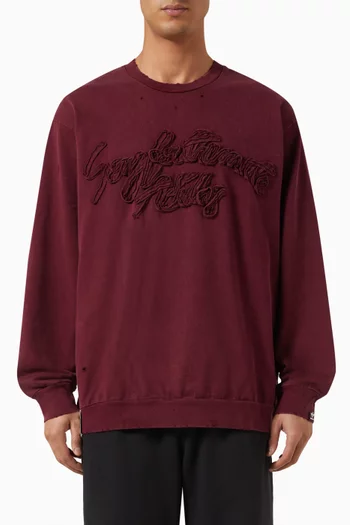 Distressed T-shirt in Cotton