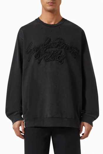 Distressed T-shirt in Cotton