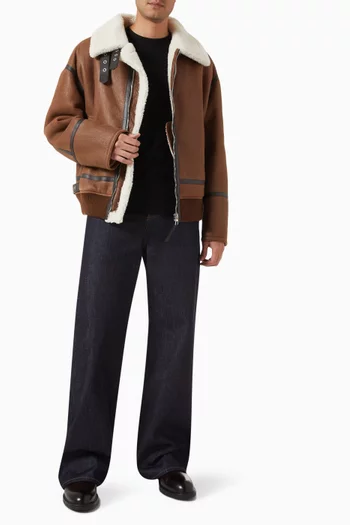 Aviator Jacket in Merino Shearling