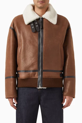 Aviator Jacket in Merino Shearling