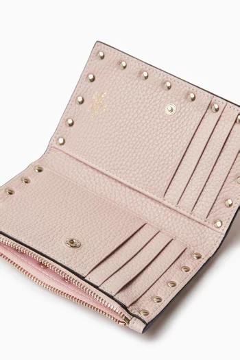 Valentino Garavani Rockstud Coin Purse in Vitello Calfskin Leather
