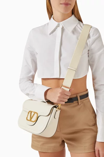 Valentino Garavani Loco VLogo Shoulder Bag in Grained Leather