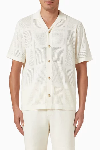 قميص بتصميم رقعات نسيج بونتيل