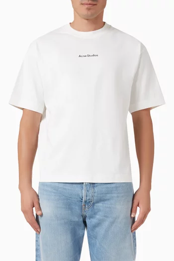 تي شيرت اكسفورد يو مزين بشعار الماركة قطن