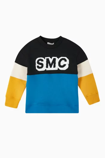 Colour-block Logo Sweatshirt in Cotton