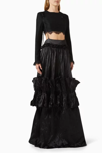 Crop Top & Maxi Skirt Set
