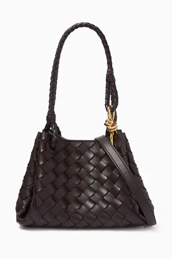 حقيبة باراشوت أنديامو صغيرة جلد مجدول