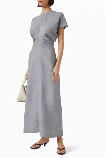 Slouch Crinkled Dress in Viscose Blend