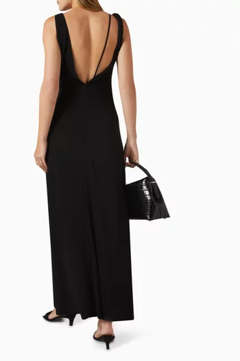 Twist-drape Maxi Dress in Viscose Blend