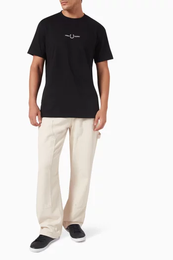 Logo Embroidered T-shirt in Cotton