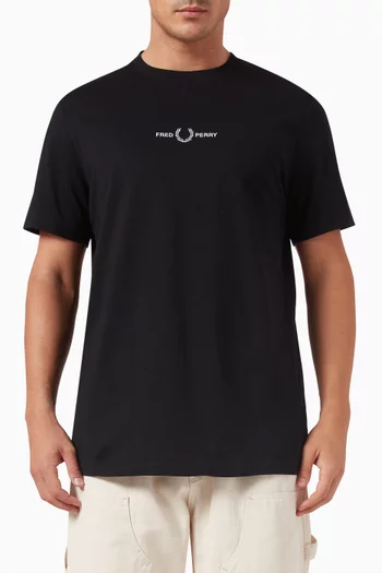 Logo Embroidered T-shirt in Cotton