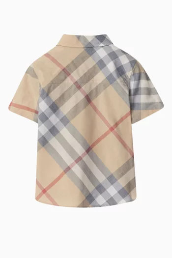Owen Check-print Shirt in Cotton