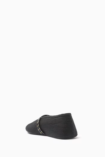 Ballet Flats in Raffia