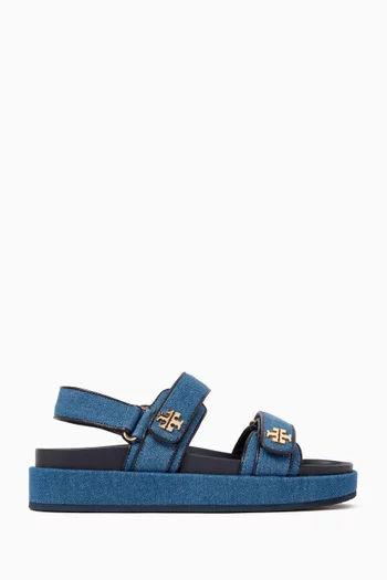 Kira Sport Sandals in Denim and Leather