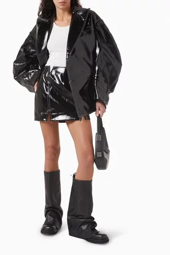 Marina Mini Skirt in Vegan Leather