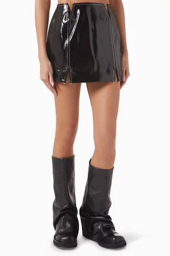 Marina Mini Skirt in Vegan Leather