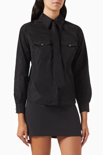 Elisabetta Franchi Woman Body Shirt in Tulle and Silk
