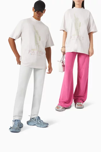 Unisex Paris Liberty Medium Fit T-shirt in Cotton