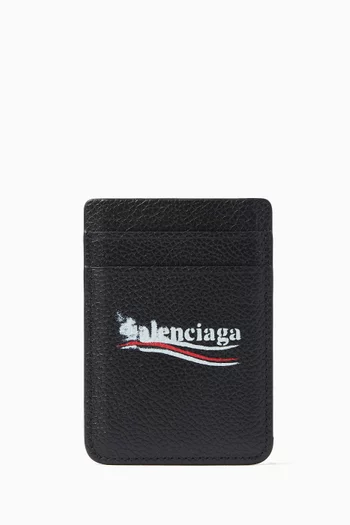 Cash Magnet Card Holder in Grained Calfskin