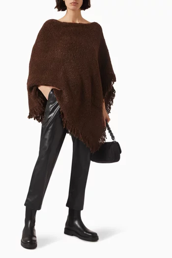 Dalila Teddy Poncho in Wool-blend